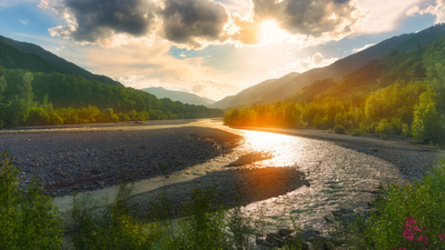 Le lit en tresse du Fleuve Var Le lit en tresse du Fleuve Var