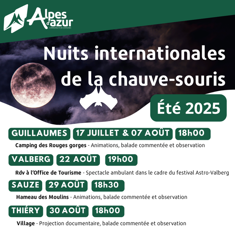 Nuits internationales de la chauve-souris : demandez le programme ! Nuits internationales de la chauve-souris : demandez le programme !