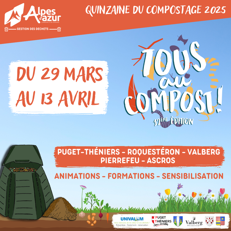 Alpes d'Azur se mobilise pour la Quinzaine du compostage. Alpes d'Azur se mobilise pour la Quinzaine du compostage.